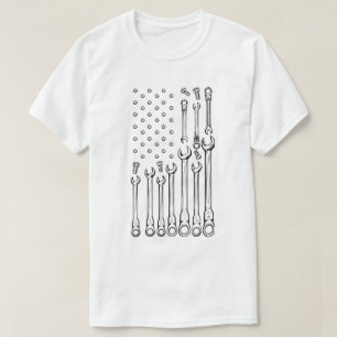 Antieke Sleutel & Boutpatroon Industrieel Gereedsc T-shirt