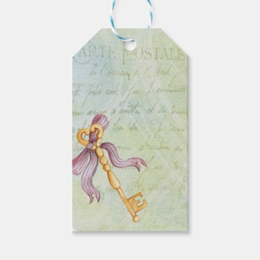 Antieke Sleutel Cadeaulabel (Voorkant)
