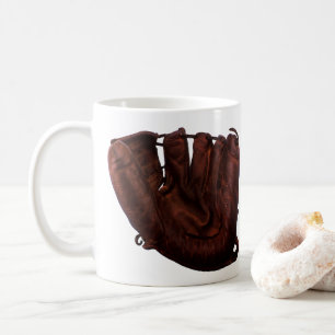 Antieke Sport, Antieke Leren Honkbalhandschoen Koffiemok