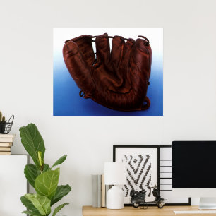 Antieke Sport, Antieke Leren Honkbalhandschoen Poster