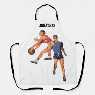 Antieke sport, basketbalspelers in een wedstrijd schort