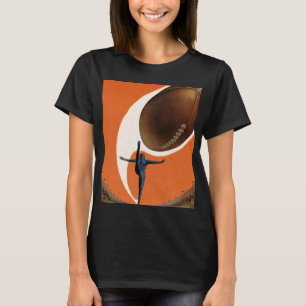 Antieke Sport, Voetbalspeler die de Bal Kopt T-shirt