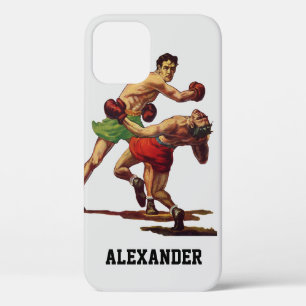 Antieke sportboksen, boksers in een gevecht iPhone 12 hoesje