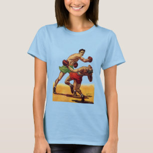 Antieke sportboksen, boksers in een gevecht t-shirt