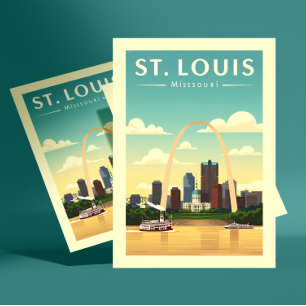Antieke St. Louis Missouri  Briefkaart