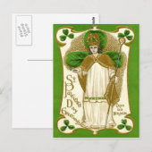 Antieke St. Patrick St. Patrick's Dag Kaart (Voorkant / Achterkant)