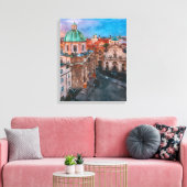 Antieke stad canvas afdruk (Insitu (Woonkamer))