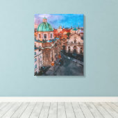 Antieke stad canvas afdruk (Insitu (Houten vloer))
