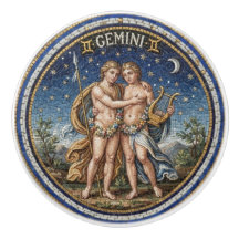 Antieke stijl mozaïek Zodiac Tweelingen