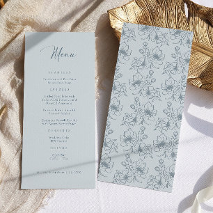 Antieke Stofblauwe Menu