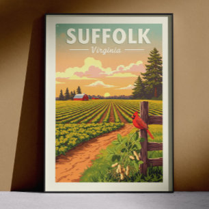 Antieke Suffolk Virginia Poster