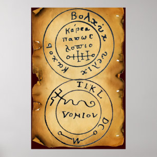 ANTIEKE TALISMAN / PIRATEN SCHATKAART POSTER