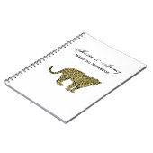 Antieke tekening van een gevlekte luipaard jachtlu notitieboek (Linkerzijde)