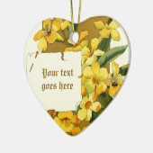 Antieke tekening van gele jasmijnornament keramisch ornament (Links)