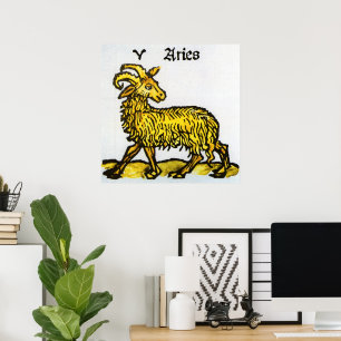 Antieke Tekens van de Dierenriem, Ram Aries Poster
