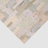 Antieke tekst ephemera tissuepapier (Detail)