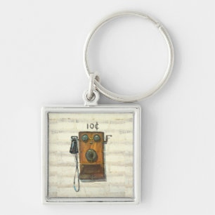 antieke telefoon sleutelhanger