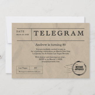 Antieke Telegram Kaart