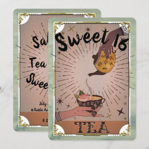 Antieke Thee Tarot Tovenaarsketel Zoete 16 Feestje Kaart