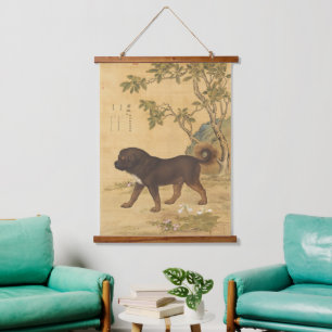 Antieke Tibetaanse Mastiff Keizerlijke Chinese Kun Hangend Wandkleed