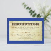 antieke ticket bruiloftsreceptie ontwerp kaart (Staand voorkant)