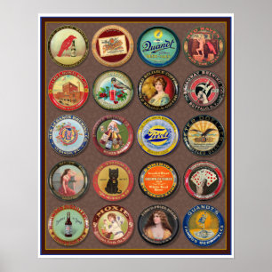 ANTIEKE TIPBORD COLLECTIE 1900 POSTER