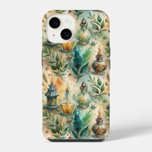 Antieke Toverflesjes Groen Amber Botanisch iPhone 14 Hoesje