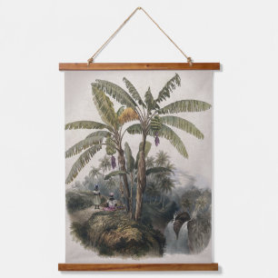 Antieke Tropische Bananenboomgaard   Vintage Bota Hangend Wandkleed