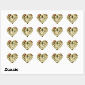 Antieke Trouw Bruid Hart Sticker (Vel)