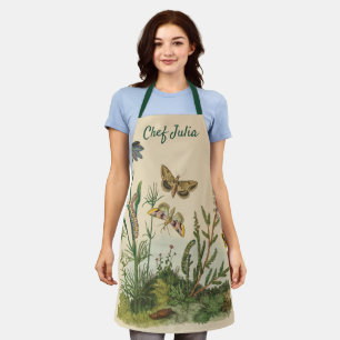 Antieke tuininsecten, vlinders, rupsen schort
