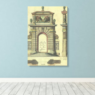 Antieke tuinpoortboog, Renaissance-architectuur Canvas Afdruk