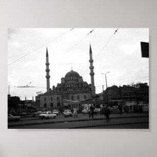 Antieke Turkije Istanbul De Yeni Camii moskee Poster