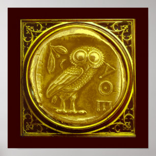 ANTIEKE UIL GOUDEN MUNT POSTER