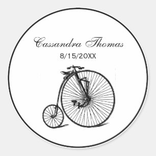 Antieke Velocipede Penny Farthing Fiets Bicycle Bi Ronde Sticker