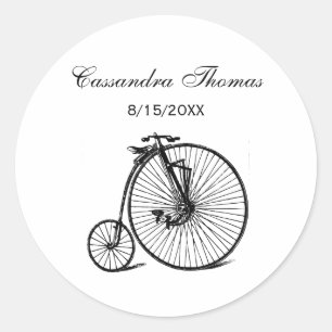 Antieke Velocipede Penny Farthing Fiets Bicycle Bi Ronde Sticker