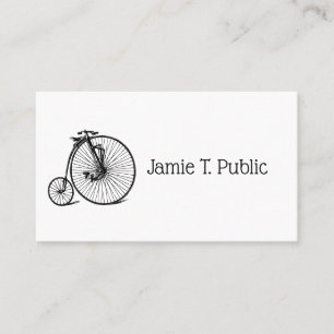 Antieke Velocipede Penny Farthing Fiets Bicycle Bi Visitekaartje