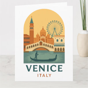 Antieke Venetië-ansichtkaart – Retro Italië Reis K Kaart