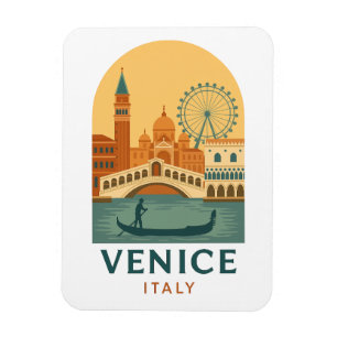 Antieke Venetië Italië Reis Magneet – Retro Gondel
