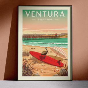 Antieke Ventura Californië Poster
