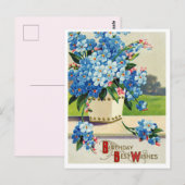 Antieke Verjaardagsansichtkaart Briefkaart (Voorkant / Achterkant)