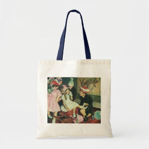 Antieke verjaardagsfeestje, Speld de staart op de Tote Bag