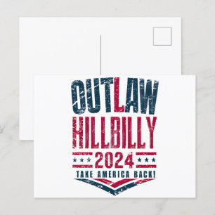 Antieke verkiezingen Outlaw Hillbilly Amerikaanse  Briefkaart