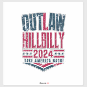 Antieke verkiezingen Outlaw Hillbilly Amerikaanse Sticker