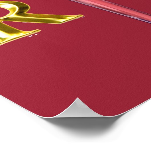 ANTIEKE VERPLEEGSTER en Gouden Caduceus NR Embleem Poster (Hoek)