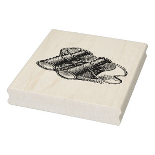 Antieke Verrekijker Tekening Rubberstempel