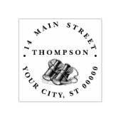 Antieke verrekijkers Tekening Naam Retouradres Rubberstempel (Afrduk)