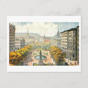 Antieke Victoria Square in Montreal, Quebec, Briefkaart