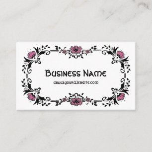 Antieke Victoriaanse decoratieve roze bloemen Visitekaartje