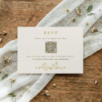 Antieke Victoriaanse gouden & ivoren trouw-QR-code