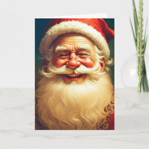 Antieke Victoriaanse Kerstman Kaart